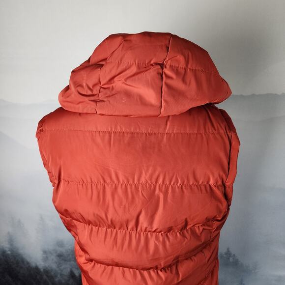 Vintage Robert Phillipe Hooded Rust Puffer Vest | Women's XL - Picture 8 of 13
